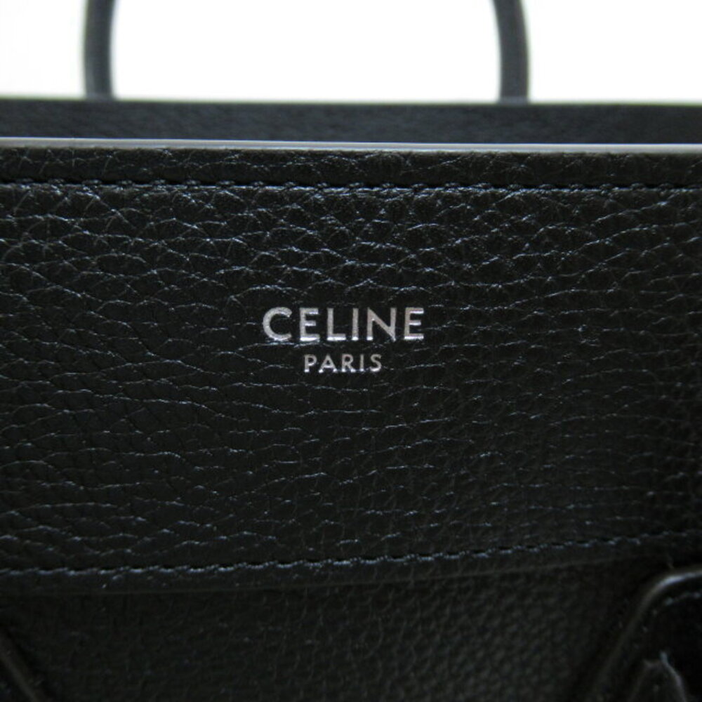Celine Luggage Shopper Tote Bag Black Leather Bag - Picture 6 of 9